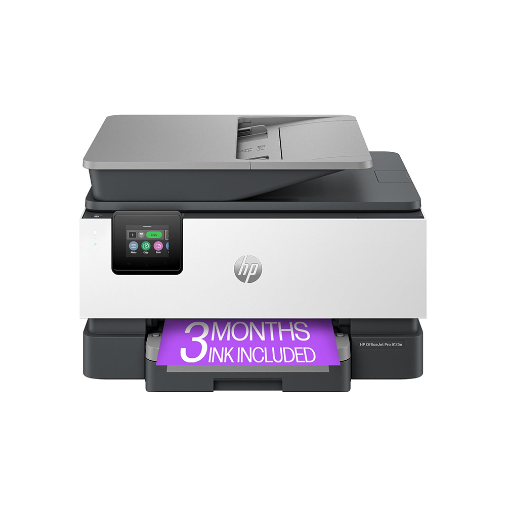 HP OfficeJet Pro 9125e All-in-One Printer, Color, Printer-for-Small Medium Business, Print, Copy, scan, fax,Touchscreen; Smart Advance Scan, 3 months of Instant Ink included